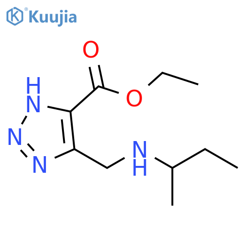 1H-1,2,3-Triazole-5-carboxylic acid, 4-[[(1-methylpropyl)amino]methyl]-, ethyl ester structure