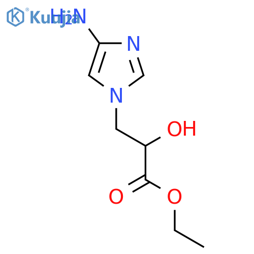 ethyl 3-(4-amino-1H-imidazol-1-yl)-2-hydroxypropanoate structure