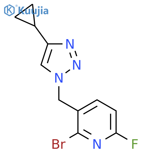 2-bromo-3-(4-cyclopropyl-1H-1,2,3-triazol-1-yl)methyl-6-fluoropyridine structure