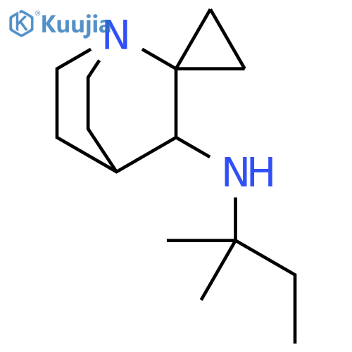 Spiro[1-azabicyclo[2.2.2]octane-2,1'-cyclopropan]-3-amine, N-(1,1-dimethylpropyl)- structure