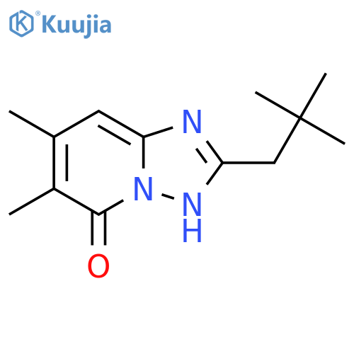 2-(2,2-dimethylpropyl)-6,7-dimethyl-1,2,4triazolo1,5-apyridin-5-ol structure
