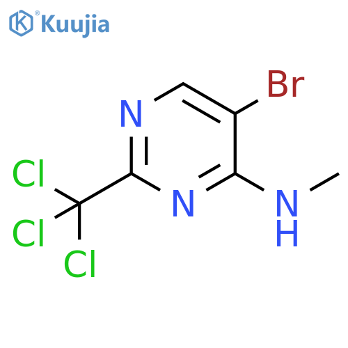 4-Pyrimidinamine, 5-bromo-N-methyl-2-(trichloromethyl)- structure