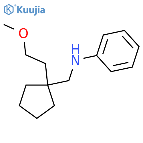 N-{[1-(2-methoxyethyl)cyclopentyl]methyl}aniline structure