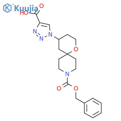 1-{9-(benzyloxy)carbonyl-1-oxa-9-azaspiro5.5undecan-4-yl}-1H-1,2,3-triazole-4-carboxylic acid structure