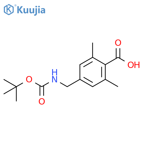Benzoic acid, 4-[[[(1,1-dimethylethoxy)carbonyl]amino]methyl]-2,6-dimethyl- structure