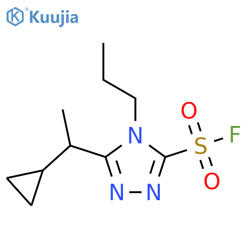 5-(1-Cyclopropylethyl)-4-propyl-1,2,4-triazole-3-sulfonyl fluoride structure