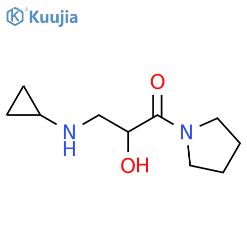 1-Propanone, 3-(cyclopropylamino)-2-hydroxy-1-(1-pyrrolidinyl)- structure