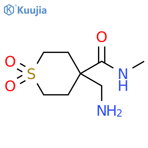 2H-Thiopyran-4-carboxamide, 4-(aminomethyl)tetrahydro-N-methyl-, 1,1-dioxide structure