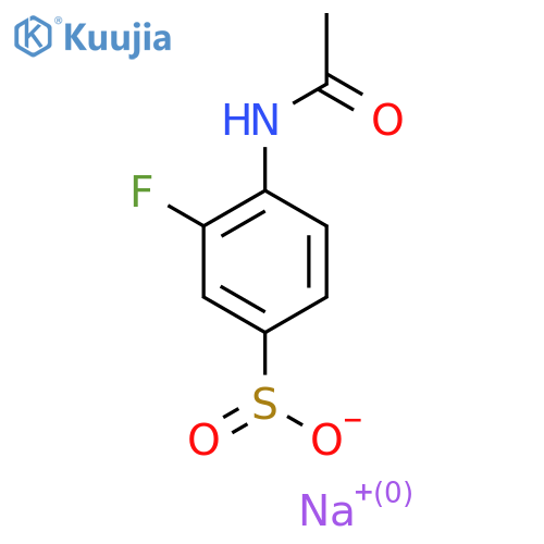 Sodium 4-acetamido-3-fluorobenzene-1-sulfinate structure