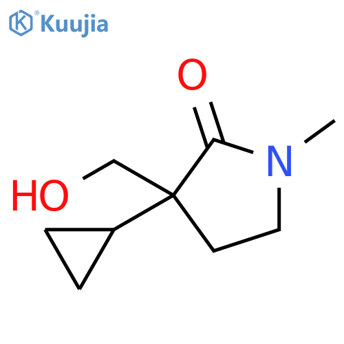 2-Pyrrolidinone, 3-cyclopropyl-3-(hydroxymethyl)-1-methyl- structure