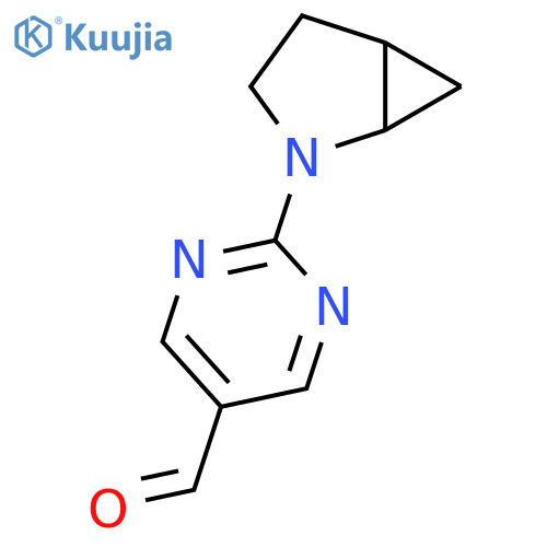 2-{2-Azabicyclo[3.1.0]hexan-2-yl}pyrimidine-5-carbaldehyde structure