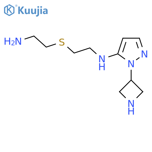 N-{2-(2-aminoethyl)sulfanylethyl}-1-(azetidin-3-yl)-1H-pyrazol-5-amine structure