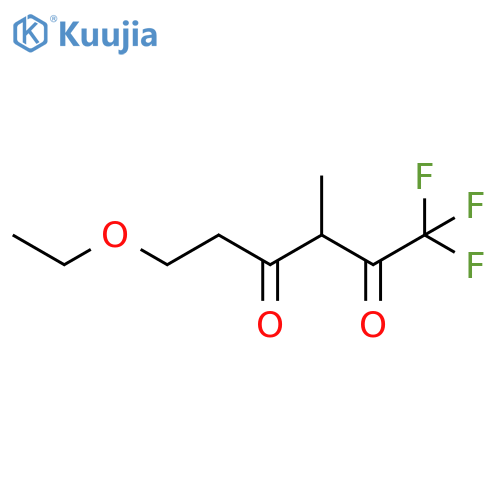 6-ethoxy-1,1,1-trifluoro-3-methylhexane-2,4-dione structure