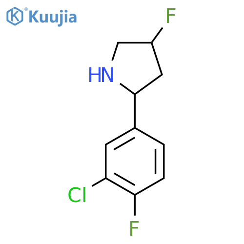 2-(3-Chloro-4-fluorophenyl)-4-fluoropyrrolidine structure
