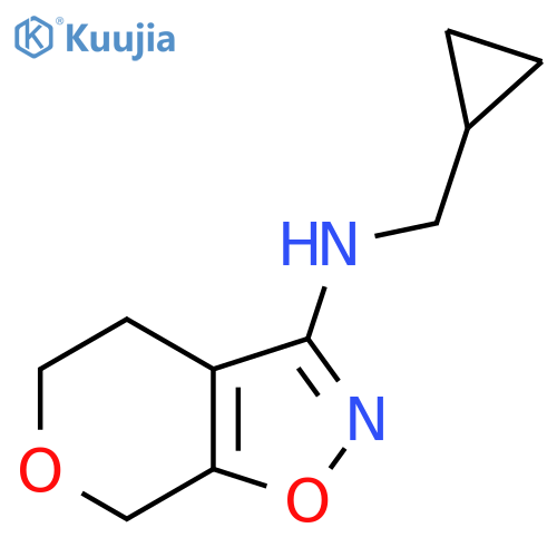 N-(cyclopropylmethyl)-4H,5H,7H-pyrano[4,3-d][1,2]oxazol-3-amine structure