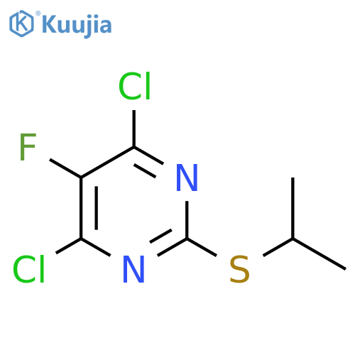 Pyrimidine, 4,6-dichloro-5-fluoro-2-[(1-methylethyl)thio]- structure