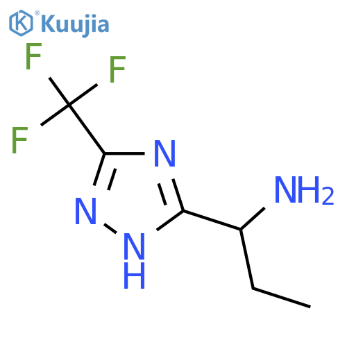 1-[3-(trifluoromethyl)-1H-1,2,4-triazol-5-yl]propan-1-amine structure