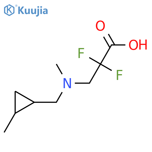 2,2-Difluoro-3-{methyl[(2-methylcyclopropyl)methyl]amino}propanoic acid structure