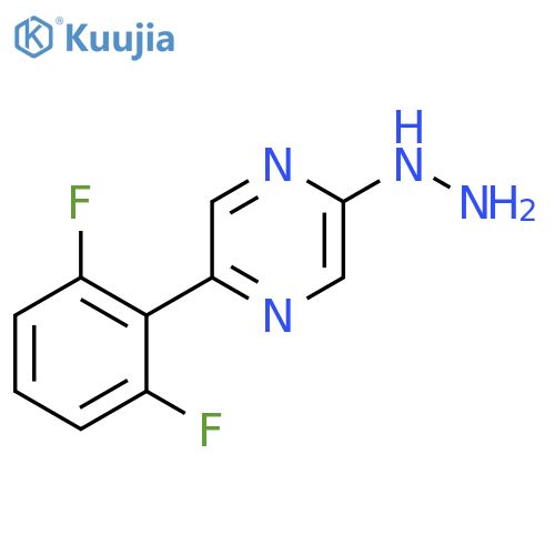 Pyrazine, 2-(2,6-difluorophenyl)-5-hydrazinyl- structure