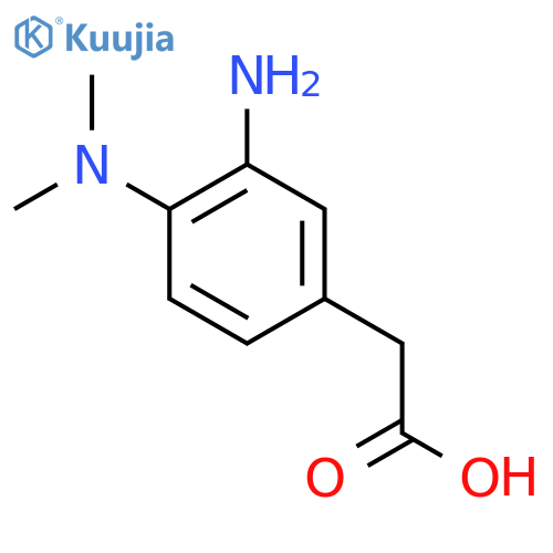 2-[3-Amino-4-(dimethylamino)phenyl]acetic acid structure
