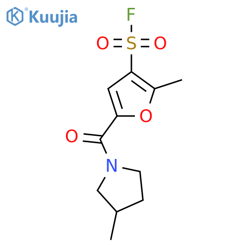 2-Methyl-5-(3-methylpyrrolidine-1-carbonyl)furan-3-sulfonyl fluoride structure