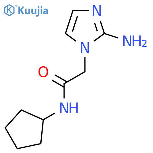 2-(2-amino-1H-imidazol-1-yl)-N-cyclopentylacetamide structure