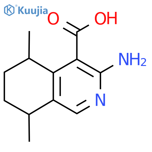 3-Amino-5,8-dimethyl-5,6,7,8-tetrahydroisoquinoline-4-carboxylic acid structure