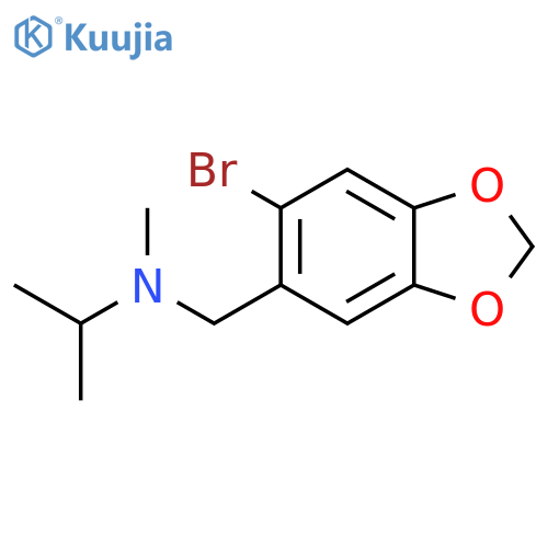1,3-Benzodioxole-5-methanamine, 6-bromo-N-methyl-N-(1-methylethyl)- structure