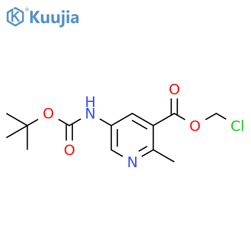 3-Pyridinecarboxylic acid, 5-[[(1,1-dimethylethoxy)carbonyl]amino]-2-methyl-, chloromethyl ester structure