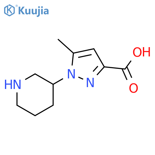 1H-Pyrazole-3-carboxylic acid, 5-methyl-1-(3-piperidinyl)- structure
