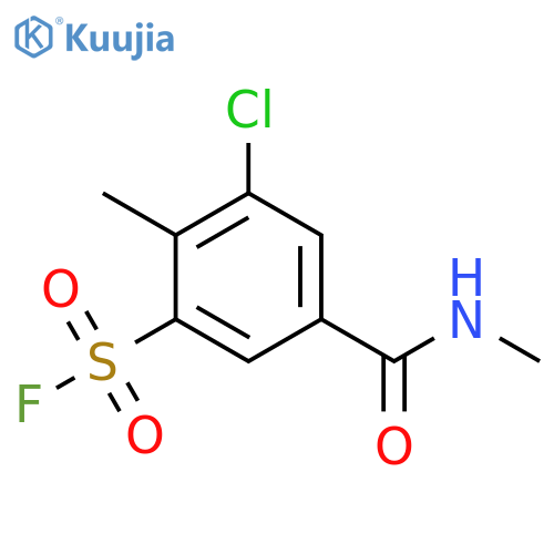 3-Chloro-2-methyl-5-[(methylamino)carbonyl]benzenesulfonyl fluoride structure