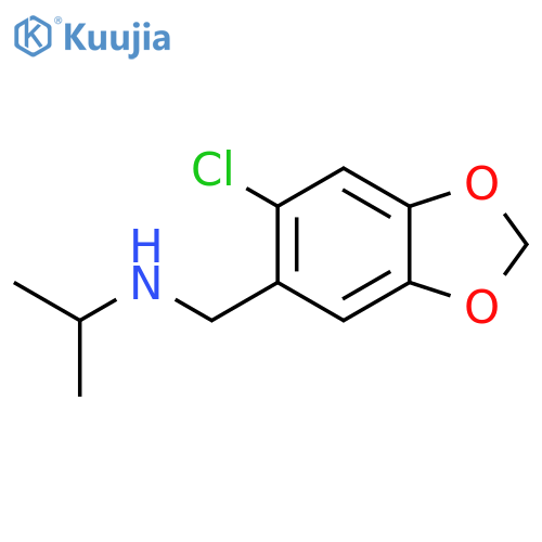1,3-Benzodioxole-5-methanamine, 6-chloro-N-(1-methylethyl)- structure