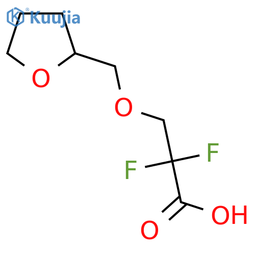 2,2-Difluoro-3-(oxolan-2-ylmethoxy)propanoic acid structure