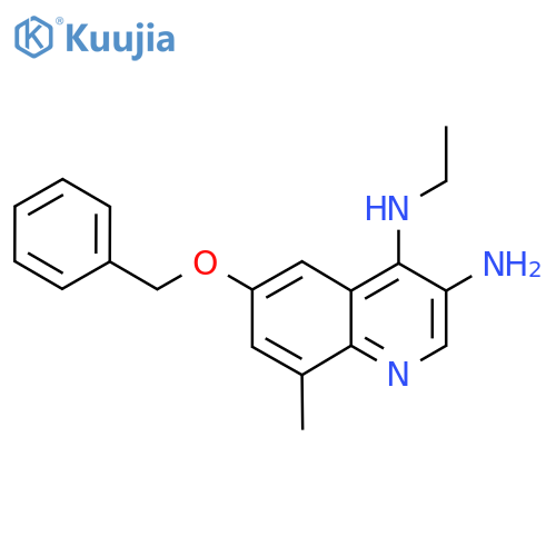 4-N-ethyl-8-methyl-6-phenylmethoxyquinoline-3,4-diamine structure
