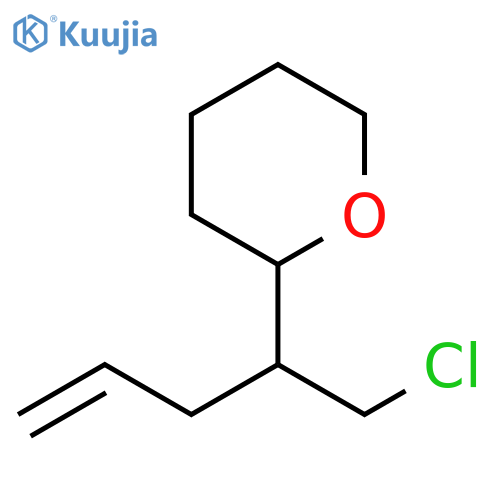 2H-Pyran, 2-[1-(chloromethyl)-3-buten-1-yl]tetrahydro- structure