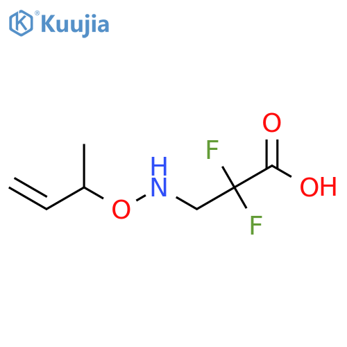 3-(But-3-en-2-yloxyamino)-2,2-difluoropropanoic acid structure