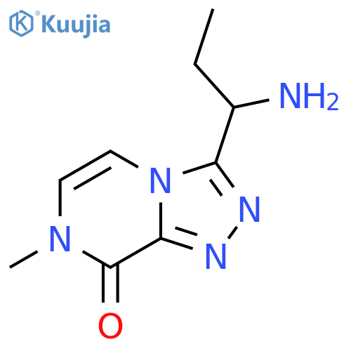 3-(1-aminopropyl)-7-methyl-7H,8H-[1,2,4]triazolo[4,3-a]pyrazin-8-one structure