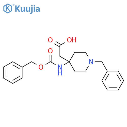 4-Piperidineacetic acid, 4-[[(phenylmethoxy)carbonyl]amino]-1-(phenylmethyl)- structure