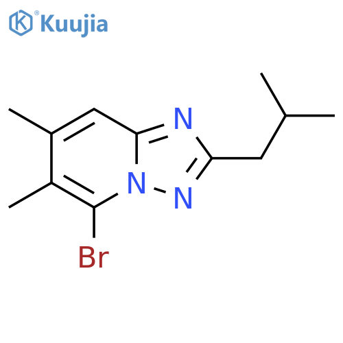 5-bromo-6,7-dimethyl-2-(2-methylpropyl)-1,2,4triazolo1,5-apyridine structure
