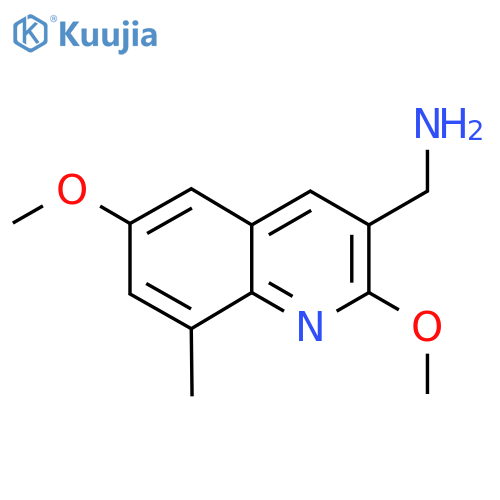 (2,6-Dimethoxy-8-methylquinolin-3-yl)methanamine structure