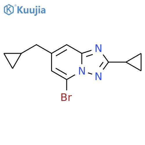 5-bromo-2-cyclopropyl-7-(cyclopropylmethyl)-1,2,4triazolo1,5-apyridine structure