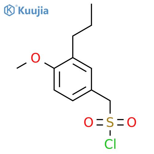 (4-methoxy-3-propylphenyl)methanesulfonyl chloride structure
