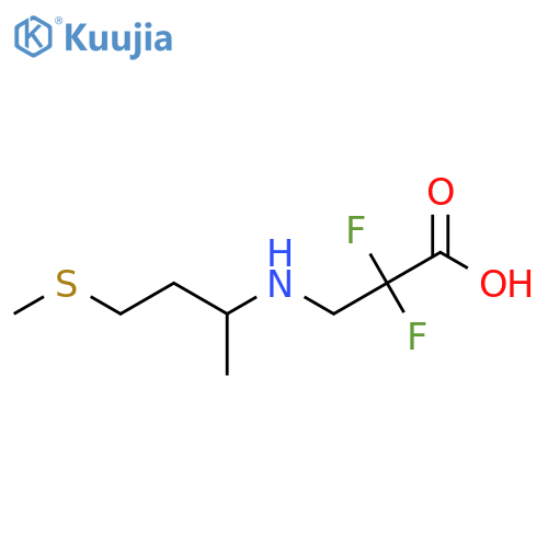 2,2-Difluoro-3-{[4-(methylsulfanyl)butan-2-yl]amino}propanoic acid structure
