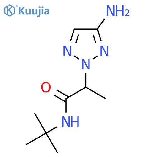 2-(4-amino-2H-1,2,3-triazol-2-yl)-N-tert-butylpropanamide structure
