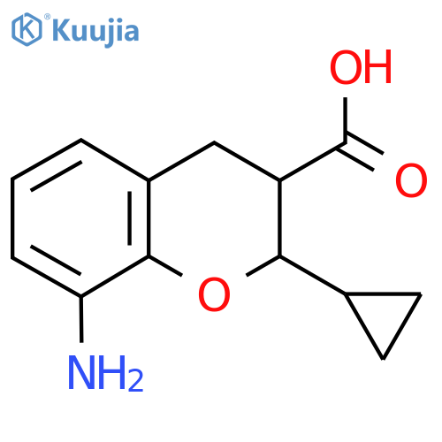 8-amino-2-cyclopropyl-3,4-dihydro-2H-1-benzopyran-3-carboxylic acid structure