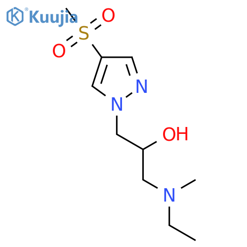 1-ethyl(methyl)amino-3-(4-methanesulfonyl-1H-pyrazol-1-yl)propan-2-ol structure