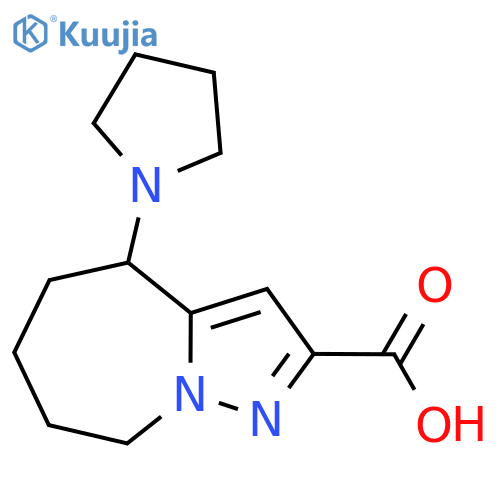 4-(pyrrolidin-1-yl)-4H,5H,6H,7H,8H-pyrazolo1,5-aazepine-2-carboxylic acid structure