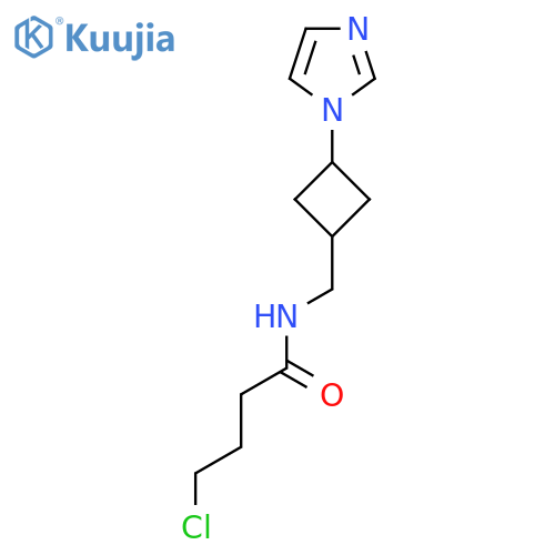 4-chloro-N-{3-(1H-imidazol-1-yl)cyclobutylmethyl}butanamide structure