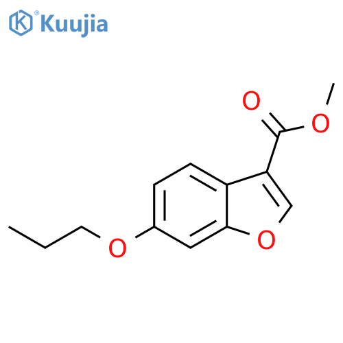 3-Benzofurancarboxylic acid, 6-propoxy-, methyl ester structure