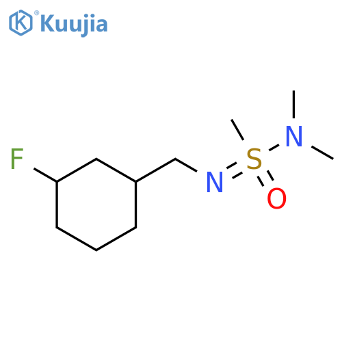 N-[(3-fluorocyclohexyl)methyl]-N,N-dimethylmethanesulfonoimidamide structure